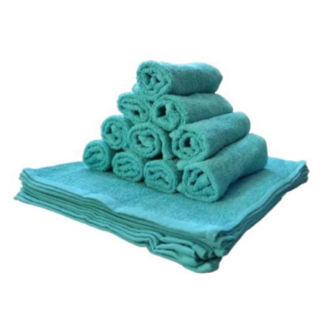 Home & Deco - Set 10 prosoape pentru bucatarie, 30x30 cm, 100% bumbac, Verde Menta