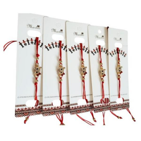 Accesorii Dama - Set 5 Martisor bratara, snur rosu reglabil, Hello Kitty