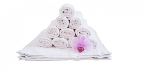 Home & Deco - Set 5 prosoape pentru bucatarie, 30x30 cm, 100% bumbac, Alb
