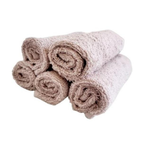 Home & Deco - Set 5 prosoape pentru bucatarie, 30x30 cm, 100% bumbac, Cappuccino