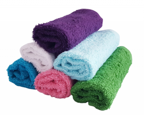 Home & Deco - Set 5 prosoape pentru bucatarie, 30x30 cm, 100% bumbac, multicolor