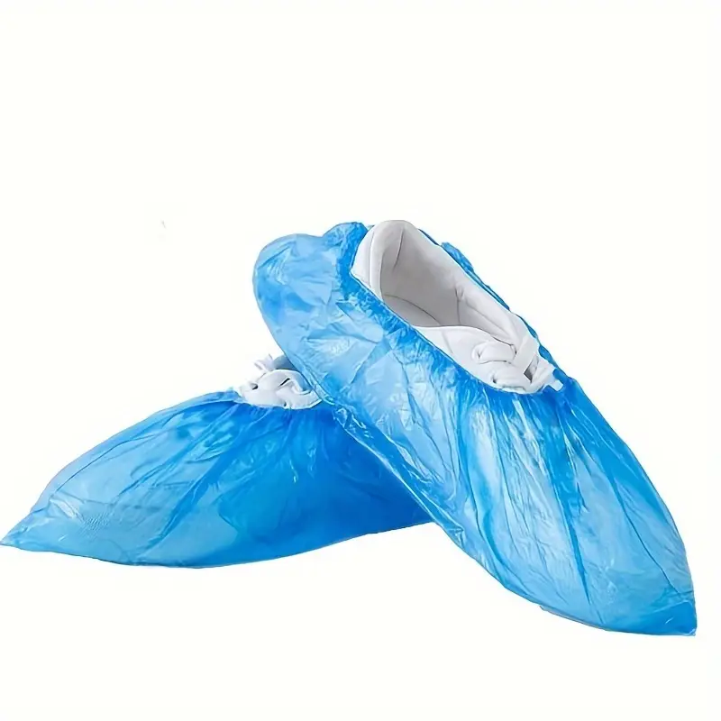 Set de 100 de huse de pantofi din PVC, impermeabile, antiderapante, pentru protectie impotriva murdariei la calatorii, hoteluri, etc. [1]