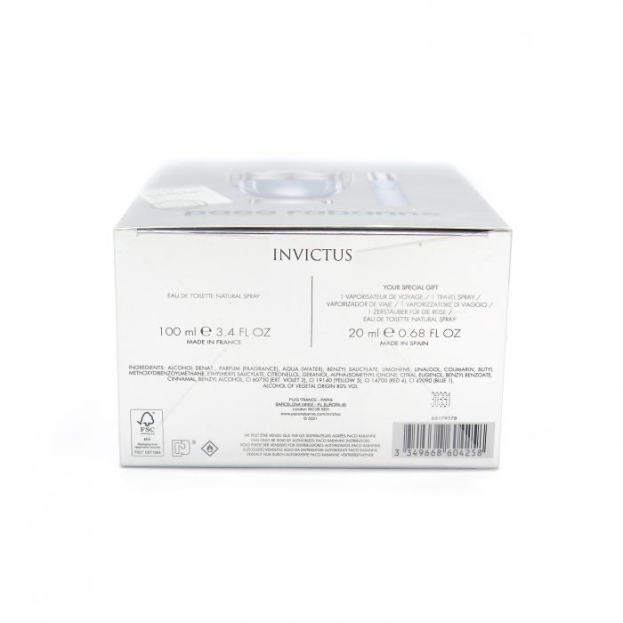 Paco Rabanne Eau de Toilette Paco Rabanne Invictus 100 ml Set [3]