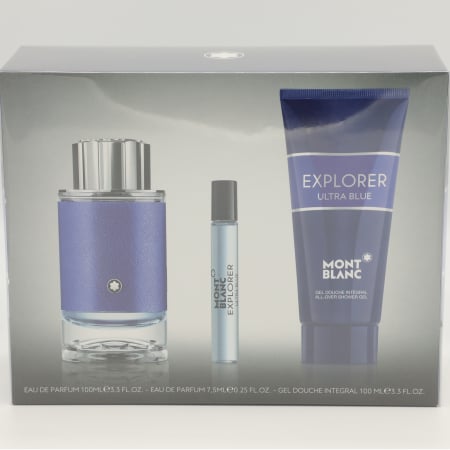 Parfumuri pentru barbati - Mont Blanc Explorer Ultra Blue EDP 100 ml + EDP MINI 7.5 ml + SG 100 ml