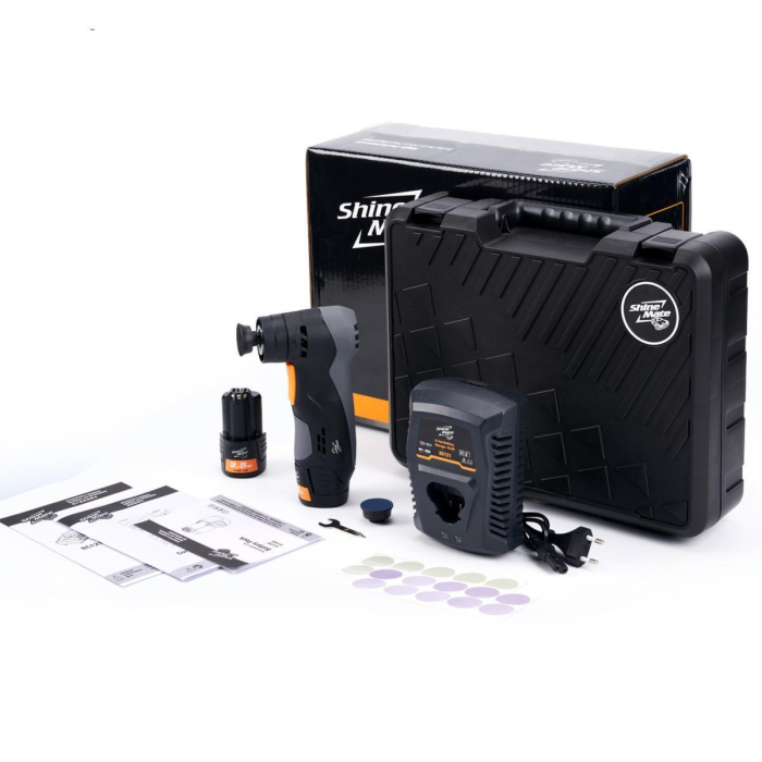 Kit Mini slefuitor - EB200A, oscilatie 3mm, taler 31mm, acumulator 10,8V, ShineMate [7]