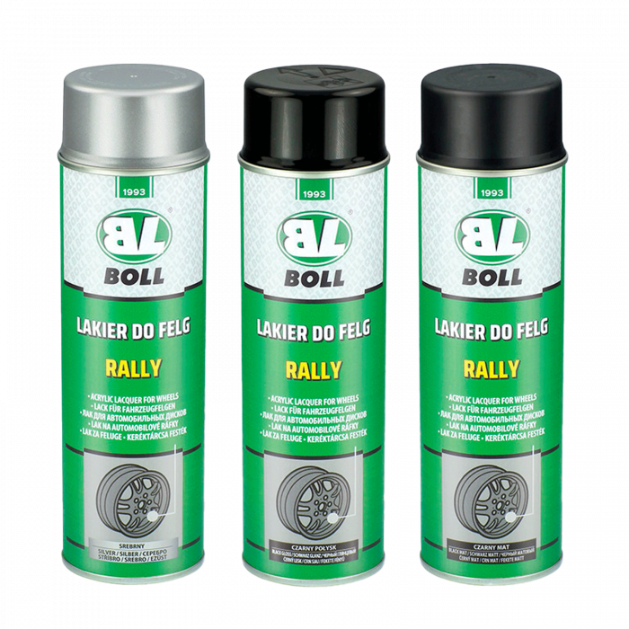 Vopsea pentru jante - Rally - spray, argintiu / negru, 500 ml, Boll [2]