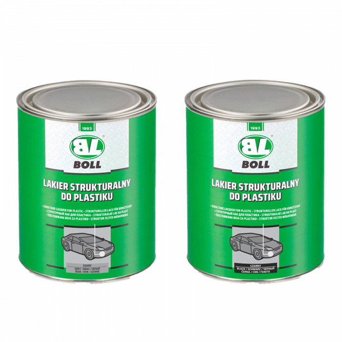 Vopsea structura pentru plastic, gri mat / negru mat,  1 L, Boll [2]