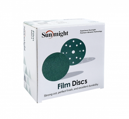 Materiale abrazive - Film - AloX, discuri, 150 mm, velcro, 15 gauri, Sunmight