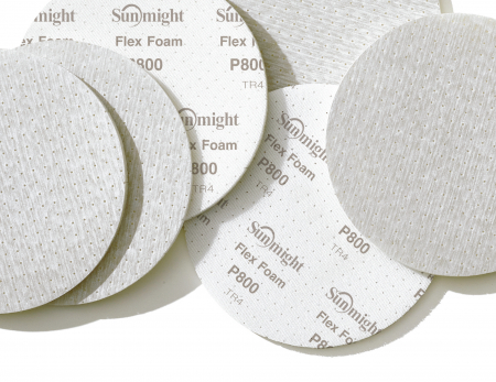 Materiale abrazive - Flex Foam, discuri, 150 mm, film, burete si velcro, Sunmight