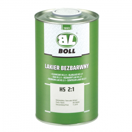 Lacuri | Fillere | Grunduri - Lac transparent HS 2:1 - Scratch Resistant, rezistent la UV, transparent, 1 L, BOll
