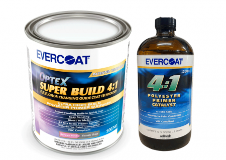 Chituri - Chit 2K: Optex Super Build 4:1 (3,78L) + 4:1 Catalyst for Polyester Primer Standard (946 ml), Evercoat