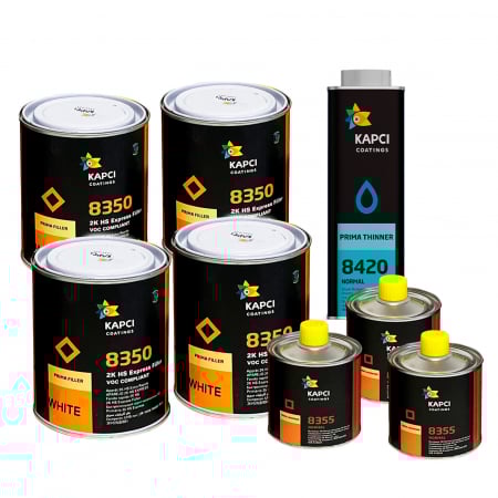Kapci Coatings - Pachet 3L PRIMA Filler 4+3+1, Kapci