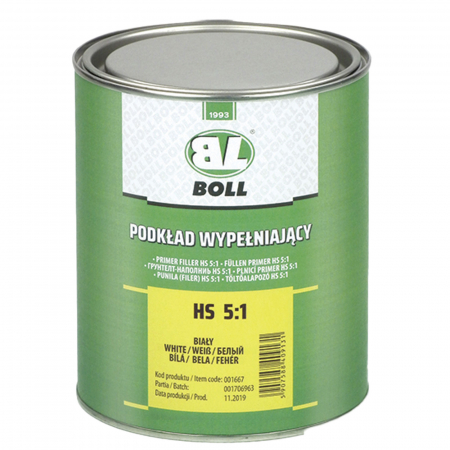 Lacuri | Fillere | Grunduri - Primer Filler HS 5:1, alb / gri / negru, 800 ml, Boll