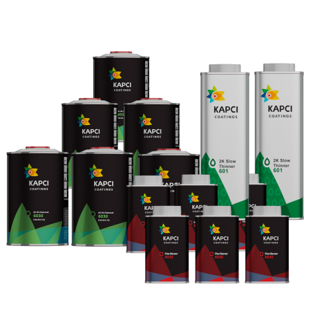 Kapci Coatings - PROMOTIE Lac 6030 + Intaritor 6035 + DIluant 601 lent, PRIMA 6+6+2, Kapci