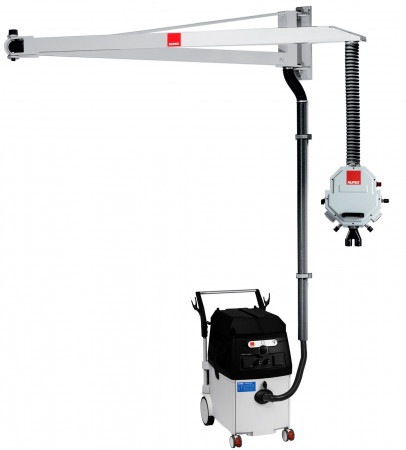 Aspiratoare de praf - Sistem Matic KS 300 E, braț 6 m, Aspirator mobil KS300EN + Brat pivotant HB6000 + Terminal service EP3M, Rupes