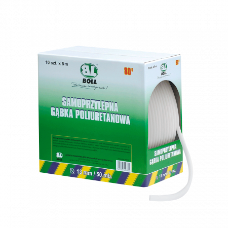 Izolare | Mascare - Snur mascare din burete, rezistent pana la 80°C, 13 mm / 50 m sau 20 mm / 5 m, Boll