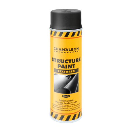 Vopsire plastice - Spray structură negru, 500 ml, Chamaeleon