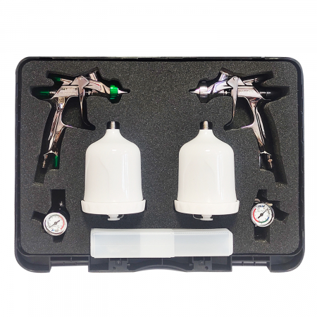 Pistoale de vopsire - Trusa pistoale de vopsit, Manuale WS400 Seria 2, BFS + 1,2 HD + 2 manometre HVC-1Anest Iwata