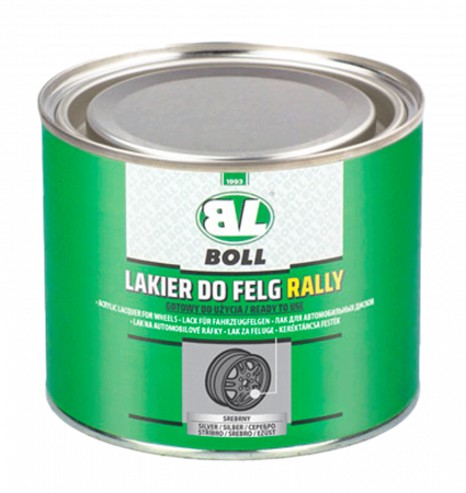Boll - Vopsea pentru jante - Rally, argintiu / negru, 500 ml / 1 kg, Boll