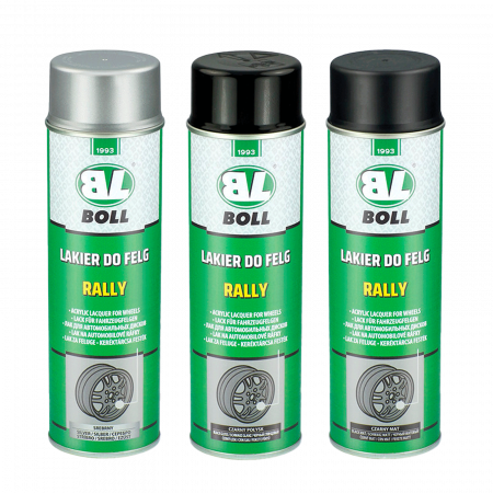 Vopsea pentru jante - Rally - spray, argintiu / negru, 500 ml, Boll [1]