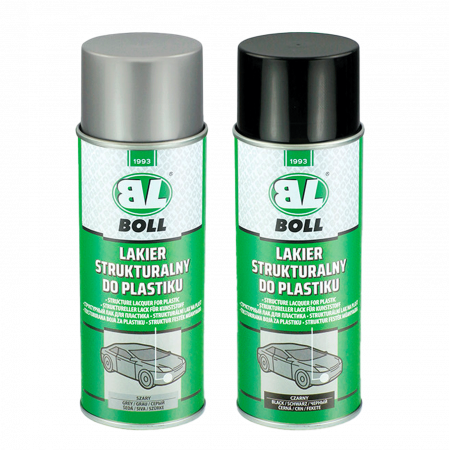 Vopsea structura pentru plastic - Spray, negru mat/ gri mat, 400 ml, Boll [1]