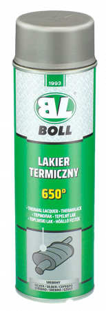 Vopsire plastice | Jante - Vopsea termica 650°C - Spray, argintiu / negru, 500 ml, Boll