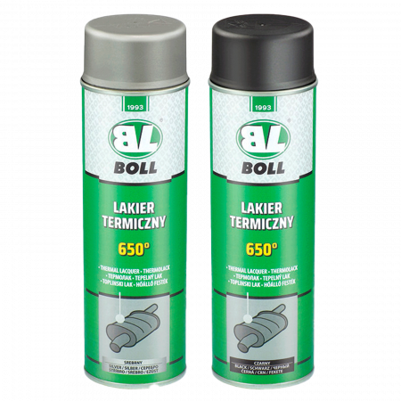 Vopsea termica 650°C - Spray, argintiu / negru, 500 ml, Boll [1]