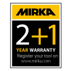 Pentru garantie suplimentara inregistrati uneltele pe www.mirka.com