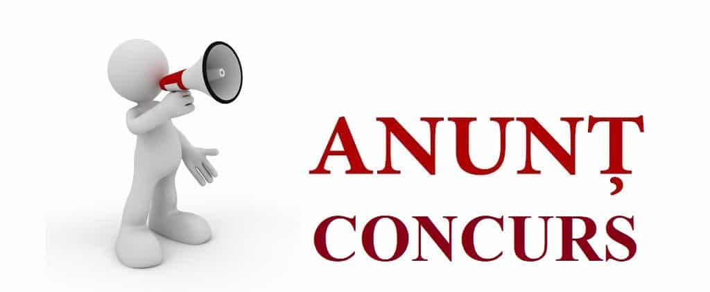 Anunt concurs pentru ocuparea unei functii de muncitor calificat  I
