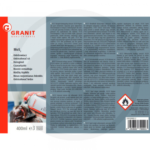 CONSUMABILE - GRANIT Degripant prin înghețare, 400ml