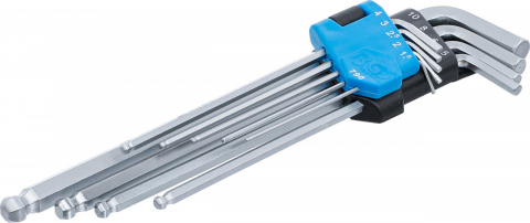 SCULE - Set chei Imbus tip L, 1.5-10 mm extra lungi, 9 piese, BGS 790