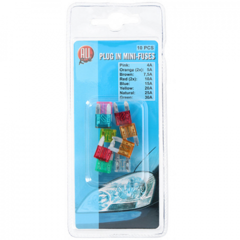 Produse de urgenta - Set siguranţe lame mini 10buc. - All Ride