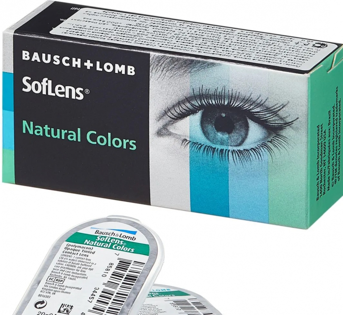 BAUSCH&LOMB Softlens Natural Colors Topaz  -lentile de contact colorate albastre lunare-30 purtari (2lentile/cutie) [4]