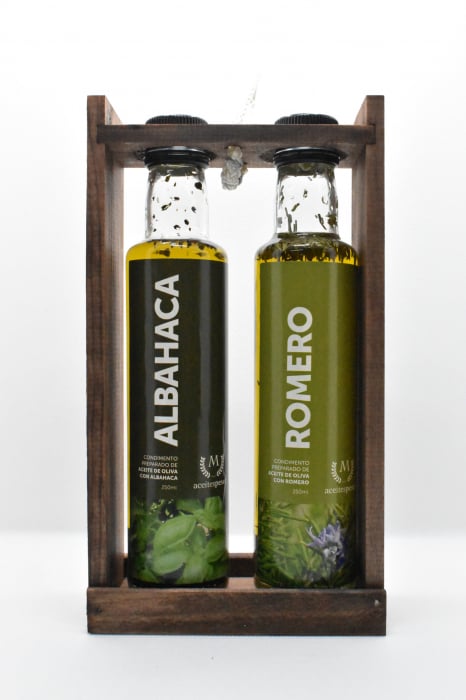 Suport din lemn cu 2 compartimente ulei. [8]