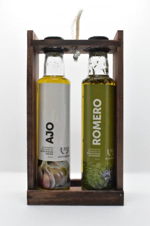 Suport din lemn cu 2 compartimente ulei. [6]