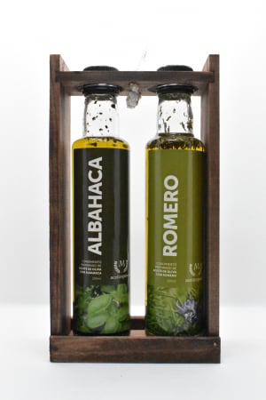 Suport din lemn cu 2 compartimente ulei. [7]