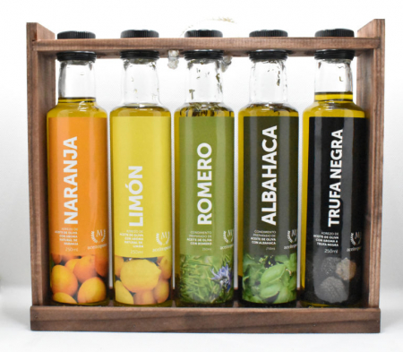 Produse - Suport din lemn cu  5 compartimente  ulei.