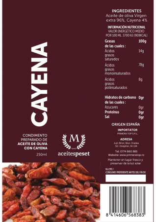 Ulei de măslineextra virgin infuzat cu ardei iute. [1]