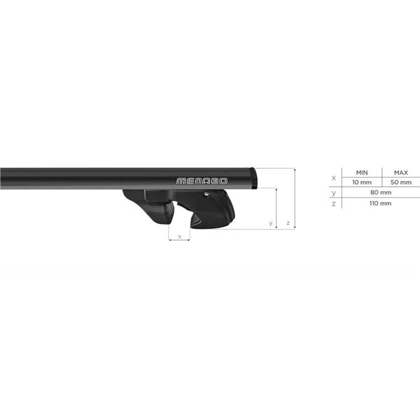 Bare transversale Menabo Jackson Black XL pentru Ford Kuga II (C520) 2012-2020 [5]