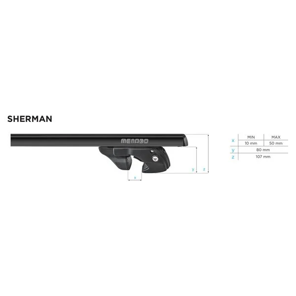 Bare transversale Menabo Sherman Black pentru BMW Serie 3 (E91) Touring 2005-2012 [6]