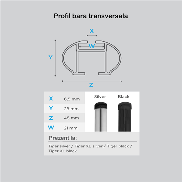 Bare transversale Menabo Tiger Silver pentru Hyundai Tucson (TL) 2015+ [8]