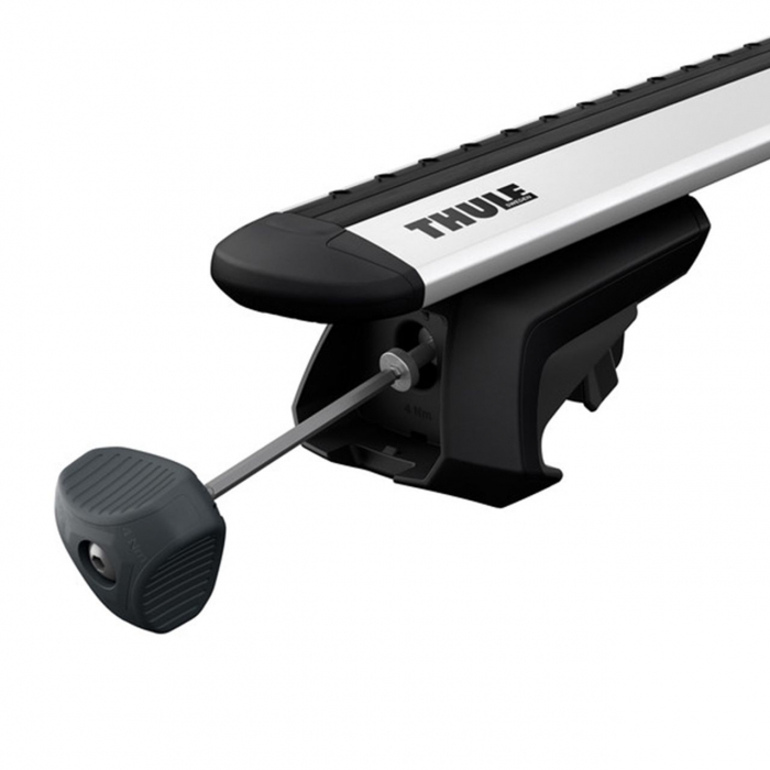 Bare transversale Thule Evo Raised Rail Wingbar Evo pentru VW Tiguan 5 usi SUV, model 2016 - prezent, Sistem cu prindere pe bare longitudinale [5]