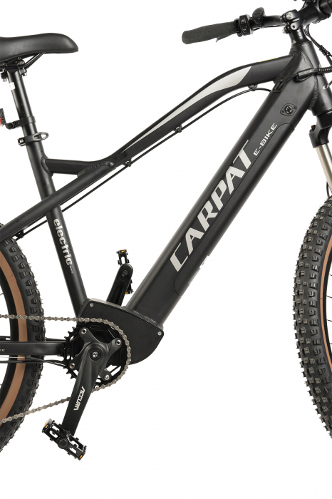Bicicleta Electrica MTB Hidraulica (E-Bike) Carpat C275H7E 27.5", Negru/Gri [5]