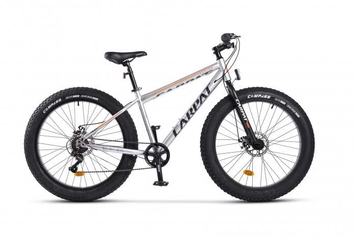 Bicicleta Fat Bike Carpat Aventus C26217A 26", Gri/Portocaliu/Negru [2]