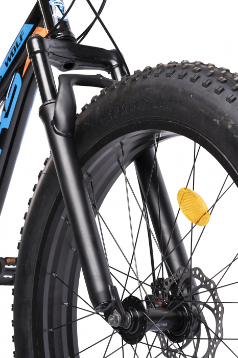 Bicicleta Fat-Bike Velors Wolf V2605D 26", Negru/Portocaliu/Albastru [7]