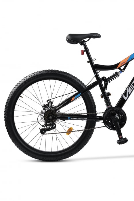 Bicicleta MTB-Full Suspension Fat Bike Velors Innovation V27304A 27.5", Negru/Alb/Portocaliu [4]