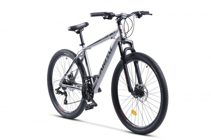 Bicicleta MTB-HT CARPAT C2759C Spartan, Shimano Tourney, 21 Viteze, Cadru Aluminiu, Roti 27.5 Inch, Frane Mecanice Disc, Gri/Rosu/Negru [2]