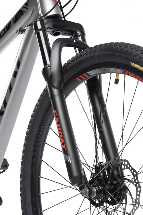 Bicicleta MTB-HT CARPAT C2759C Spartan, Shimano Tourney, 21 Viteze, Cadru Aluminiu, Roti 27.5 Inch, Frane Mecanice Disc, Gri/Rosu/Negru [6]