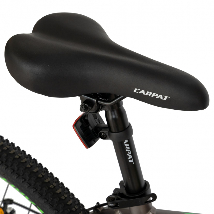 Bicicleta MTB-HT Montana C2999A, Manete Schimbator Secventiale, 21 Viteze, Cadru Aluminiu, Roti 29 Inch, Frane pe Disc, Carpat, culoare Gri/Negru/Verde [9]