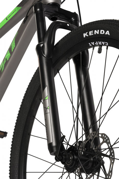 Bicicleta MTB-HT Montana C2999A, Manete Schimbator Secventiale, 21 Viteze, Cadru Aluminiu, Roti 29 Inch, Frane pe Disc, Carpat, culoare Gri/Negru/Verde [6]
